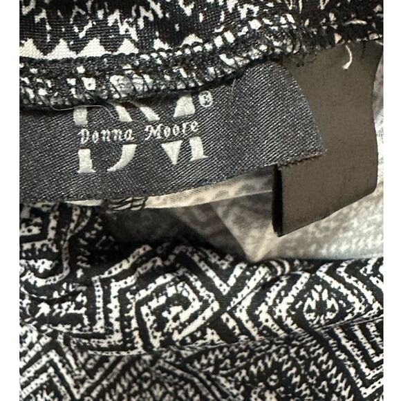Donna Moore black white tribal print boho pull on maxi skirt size Medium - Picture 3 of 11